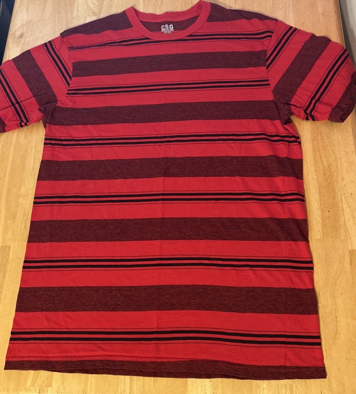 CSG Red Striped T-Shirt Men XL