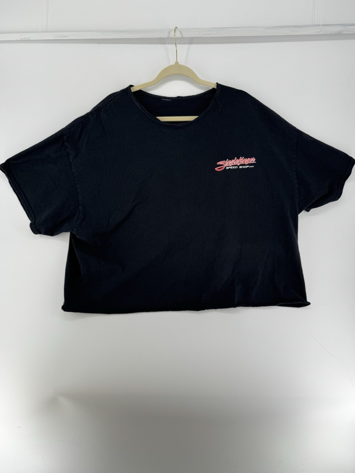 Speed Shop Cropped T Shirt Size Unknown, M Finger Edited Out