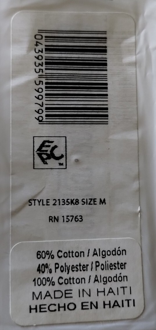 (6) New Hanes Tagless ComfortSoft ComfortBlend Undershirts T-Shirts Med Open Bag