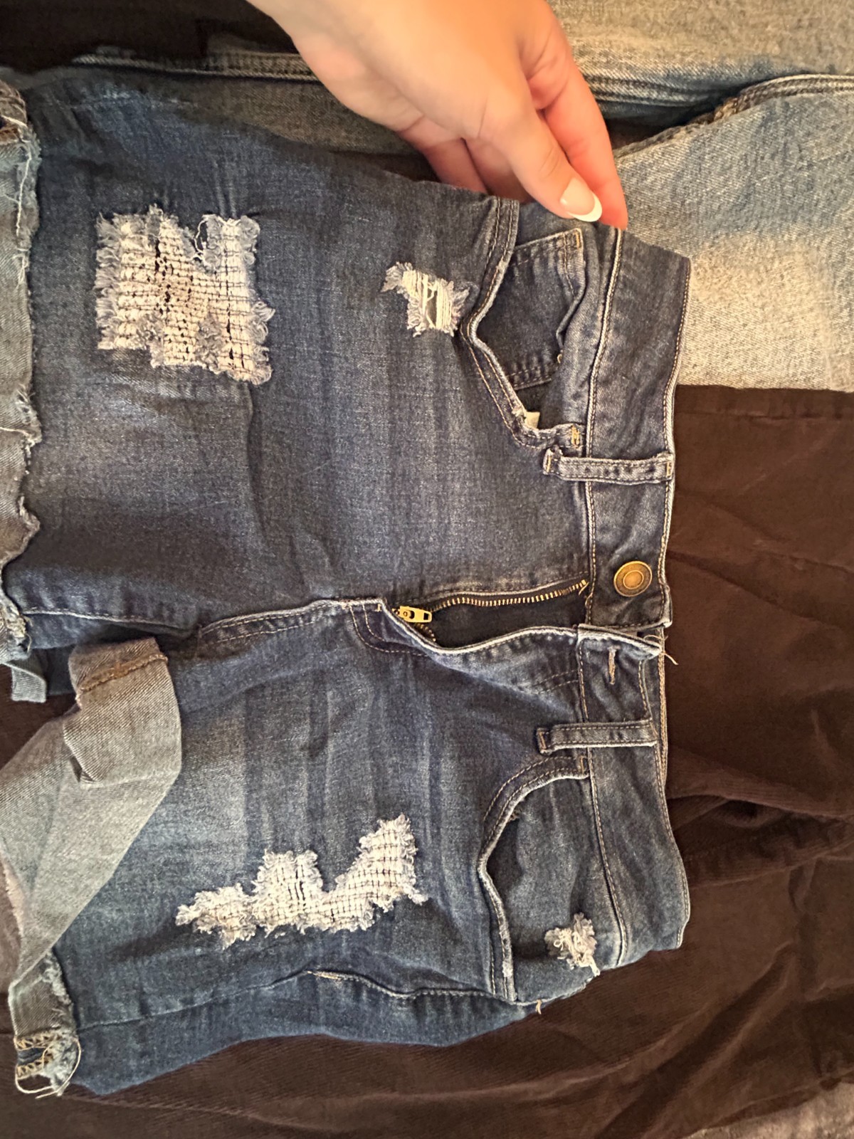 Women’s Clothing Lot 6 Pieces Jeans Shorts & Black T-Shirts Mixed Sizes Casual