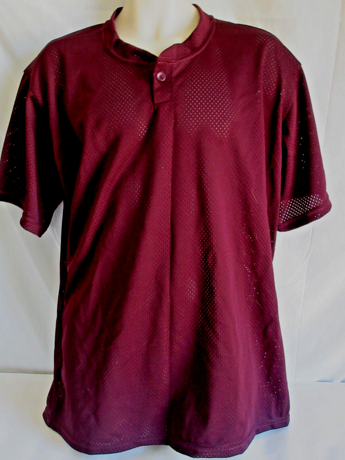 Rawlings Baseball Shirt Size Adult  L Polyester Maroon Mesh NWT