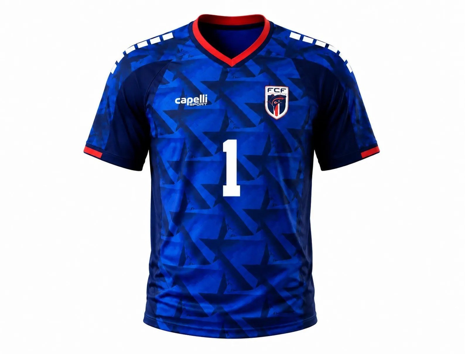 Cape Verde Vozinha #1 Blue Soccer Jersey _ Football Fan Shirt Personalized Name