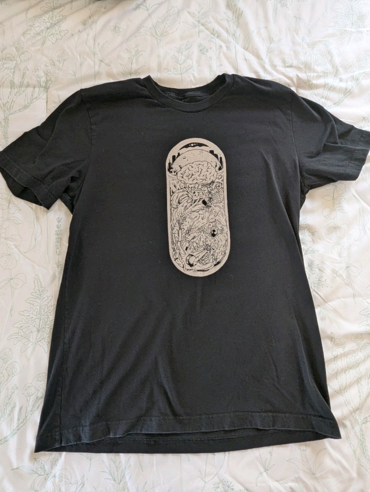 RARE AKIRA T-SHIRT SIZE SMALL CUSTOM ART GRAPHIC TEE BLACK JAPANESE ANIME