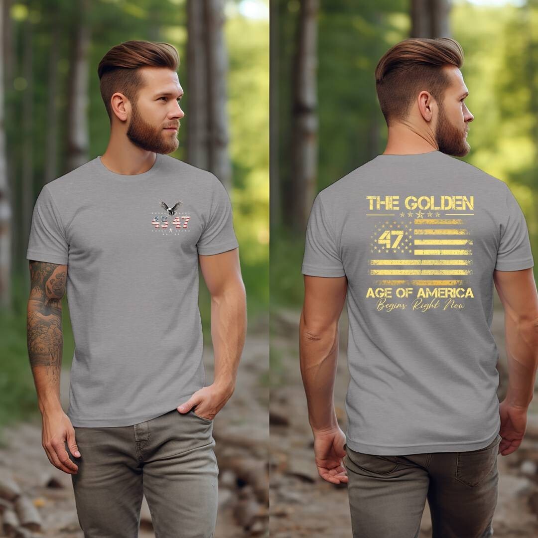 Trump Vance 2024 The Golden Age of America Great MAGA Golf 45 47 Eagle T-Shirt