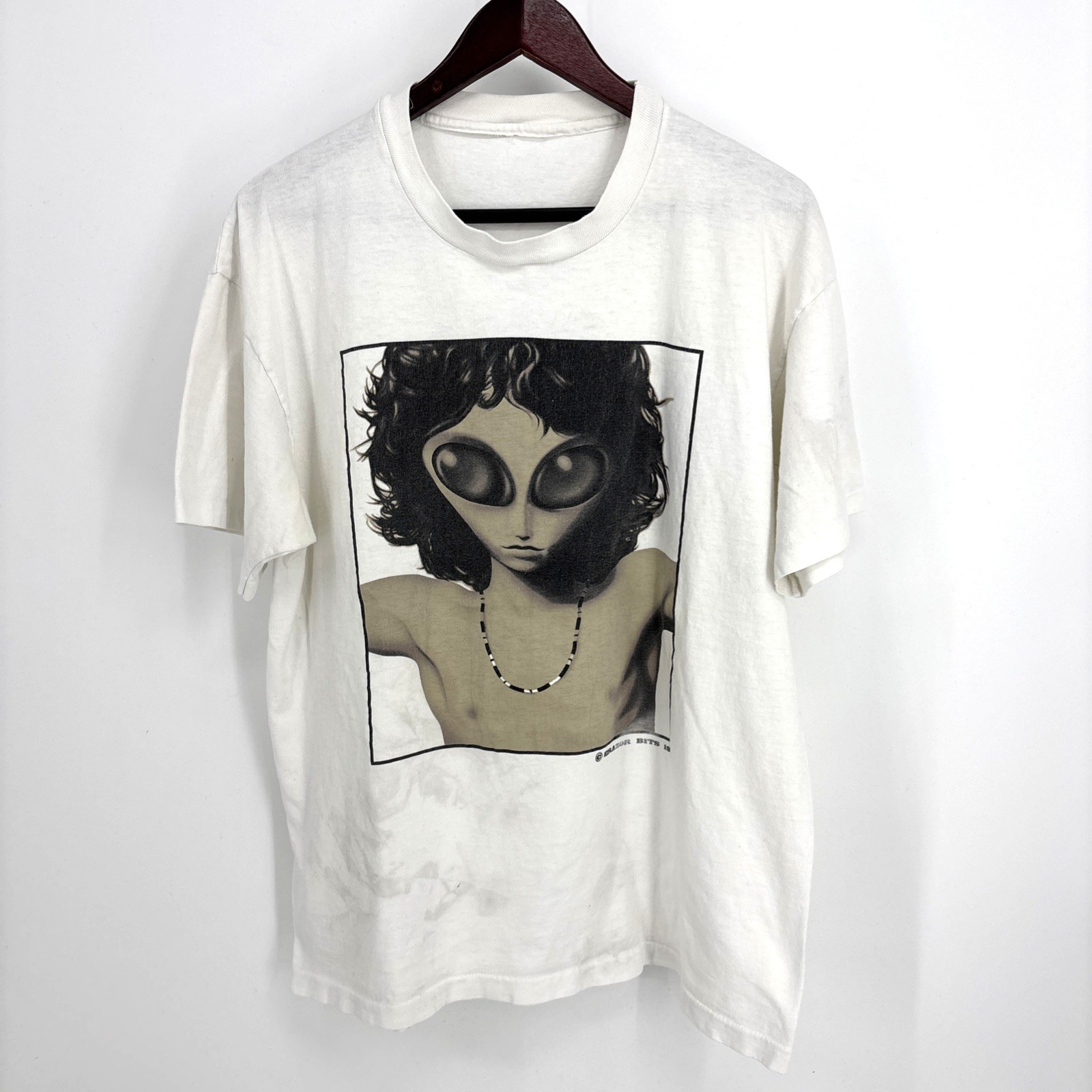 Vintage 90s 1996 Alien Jim Morrison Lizard King Parody Tshirt XL Single Stitch