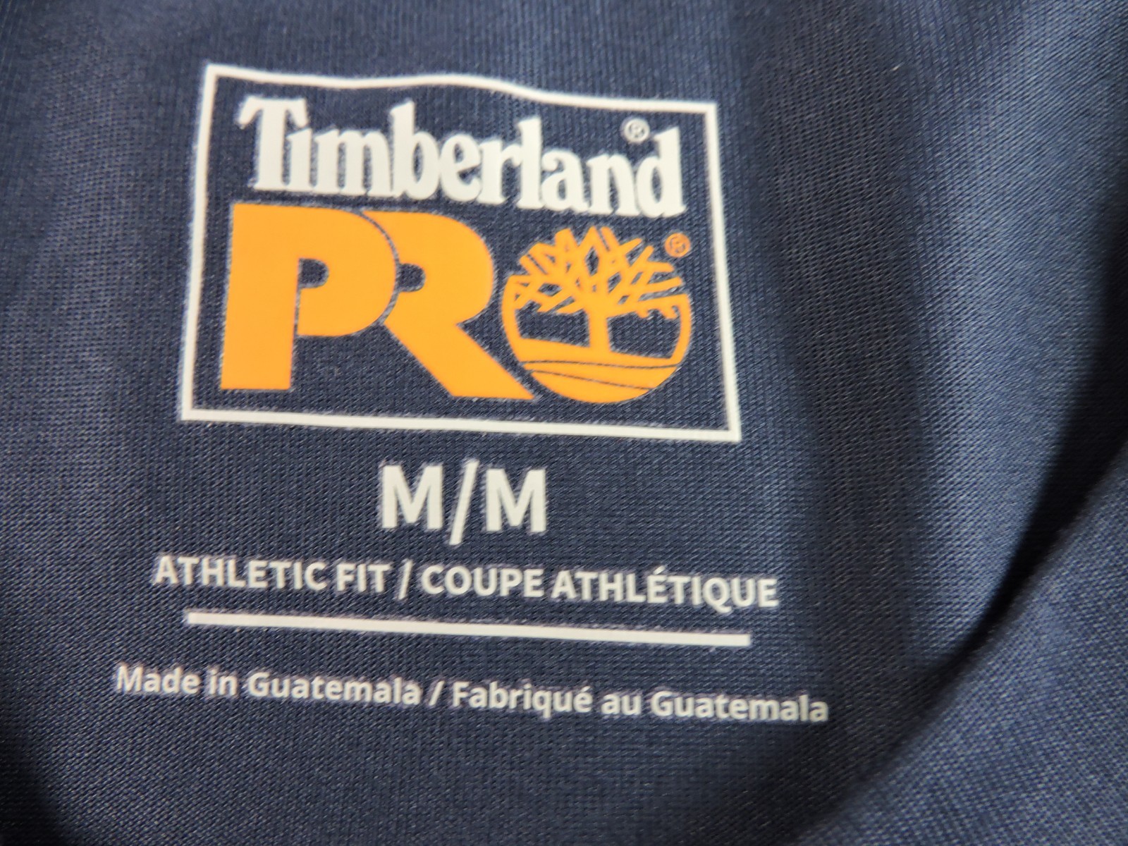 Timberland Pro Mens Medium Wicking Long Sleeve Athletic Fit Navy Blue T Shirt