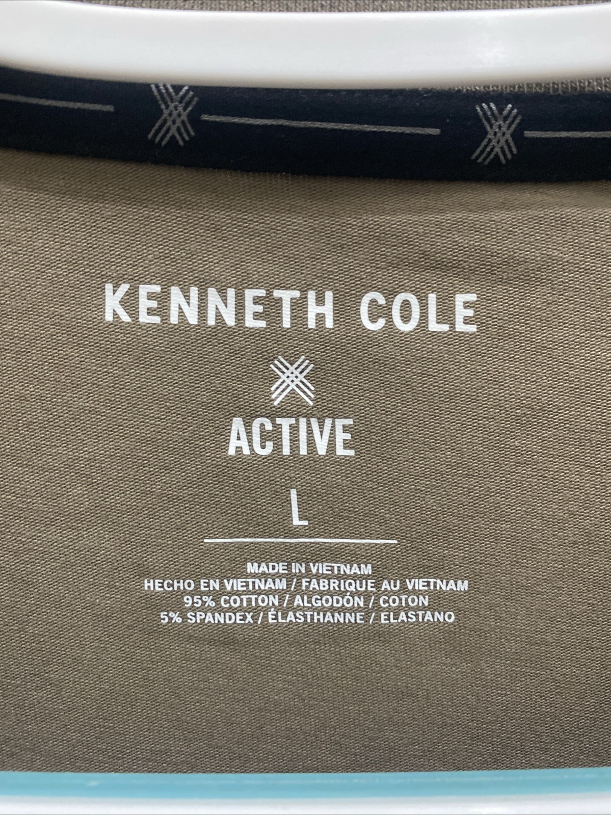 Kenneth Cole Active Men’s Large Mountain Brown Short Sleeve Crew T-Shirt NWT