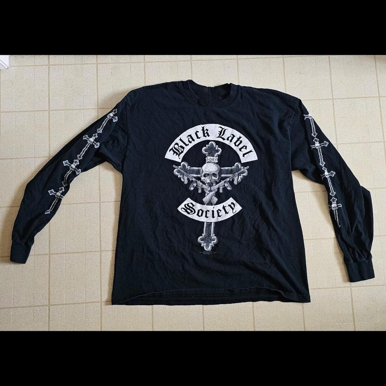 Vtg Black and white Black Label Society long sleeve shirt 2005 ZL806