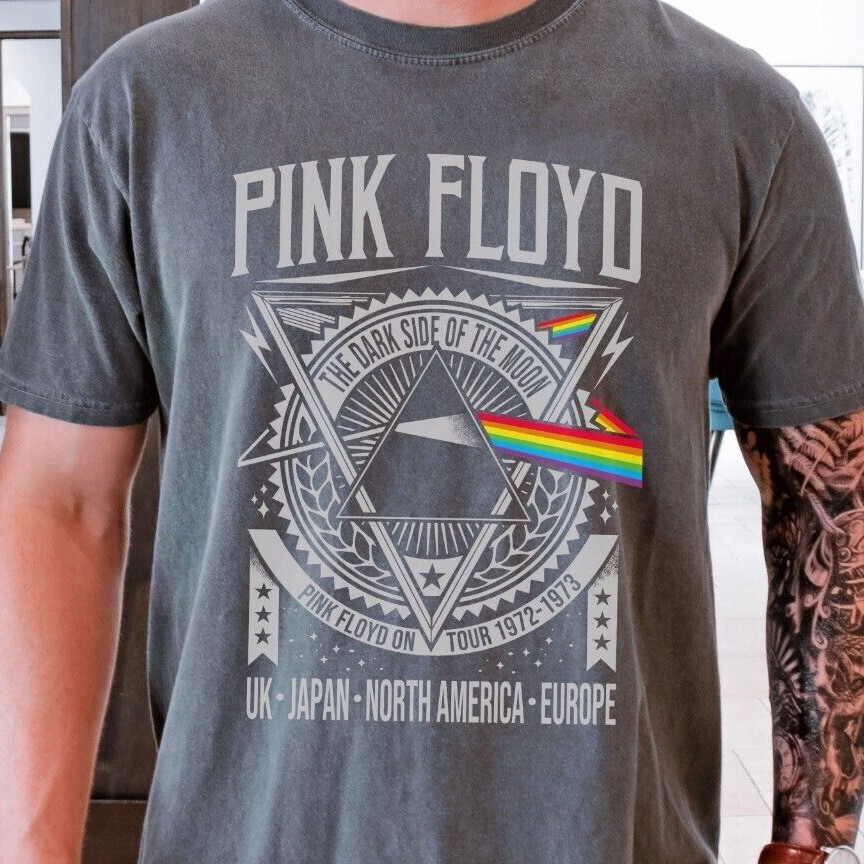 Pink Floyd The Dark Side of the Moon T-Shirt Rock Band Comfort Colors 1717 Tee