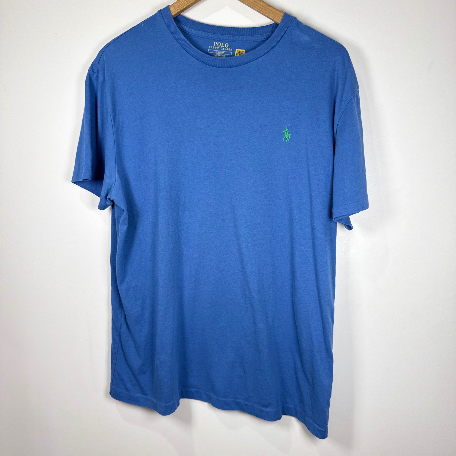 Polo Ralph Lauren T-Shirt Mens Medium Blue Classic Fit Crewneck Cotton Pony Logo