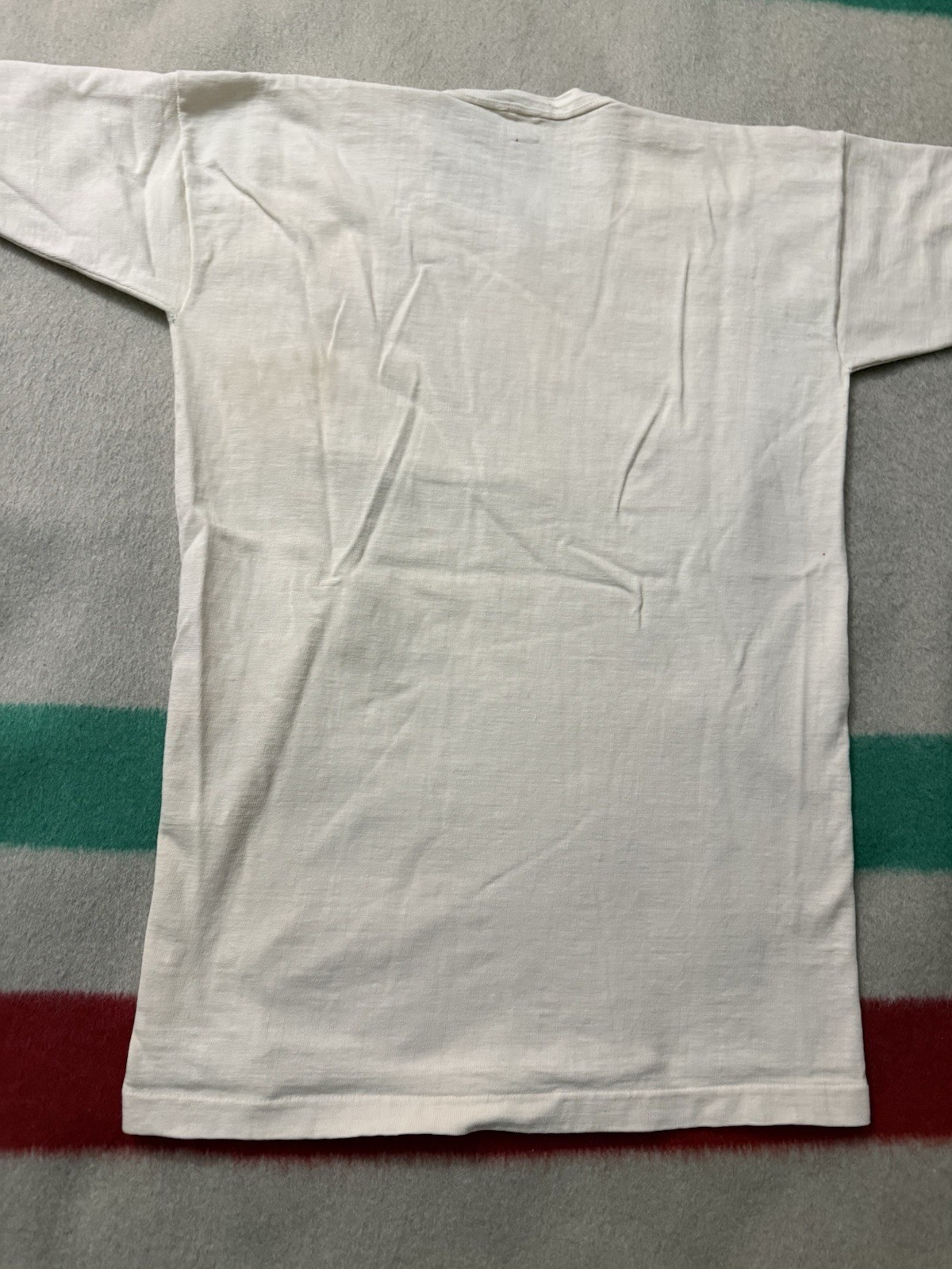 Vintage 30s 40s Paneled White Blank Tee Jersey All 100% Cotton 19.5×29 Very Rare
