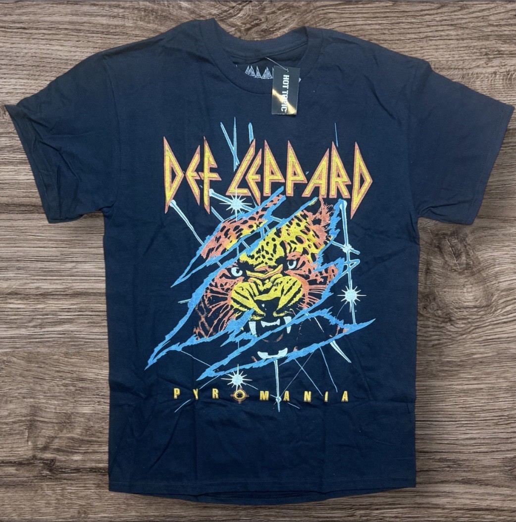 Def Leppard Pyromania Black T-Shirt Size Medium