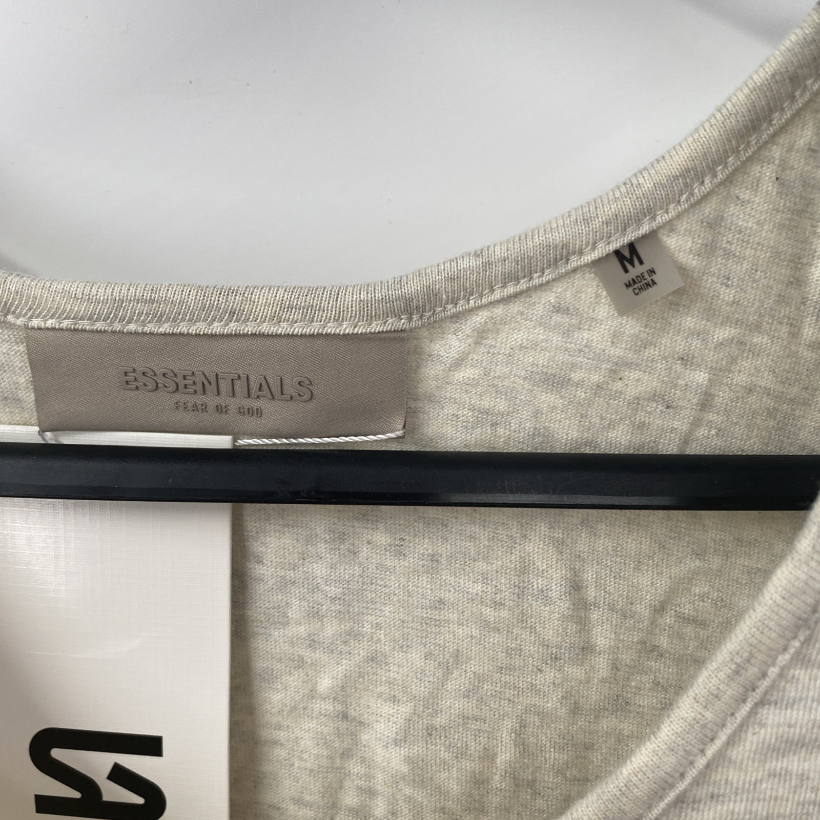 Essentials fear of gods Grey Tank Top Size Medium. Color Light Oatmeal