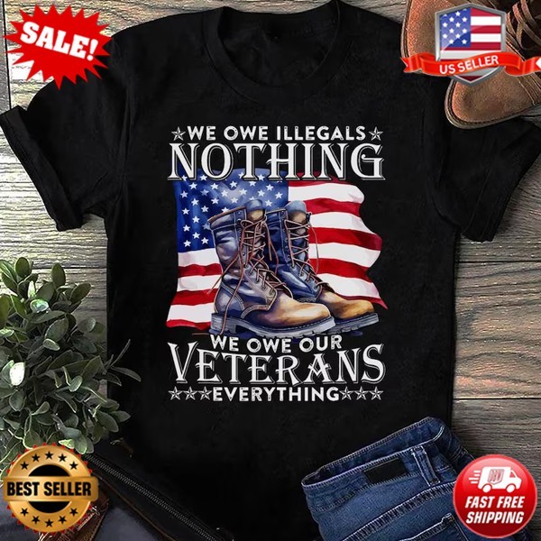 Patriotic Veteran Shirt Military Boots American Flag Never Forget T-Shirt S-5XL