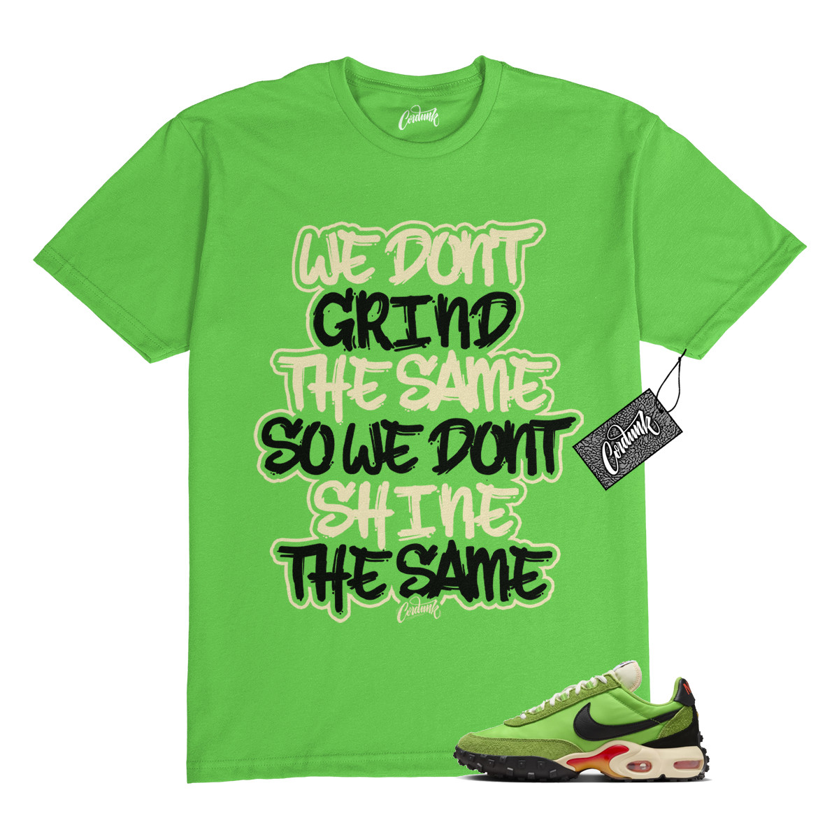Air Max Waffle Racer Action Green Black Total Orange T Shirt to Match DIFF