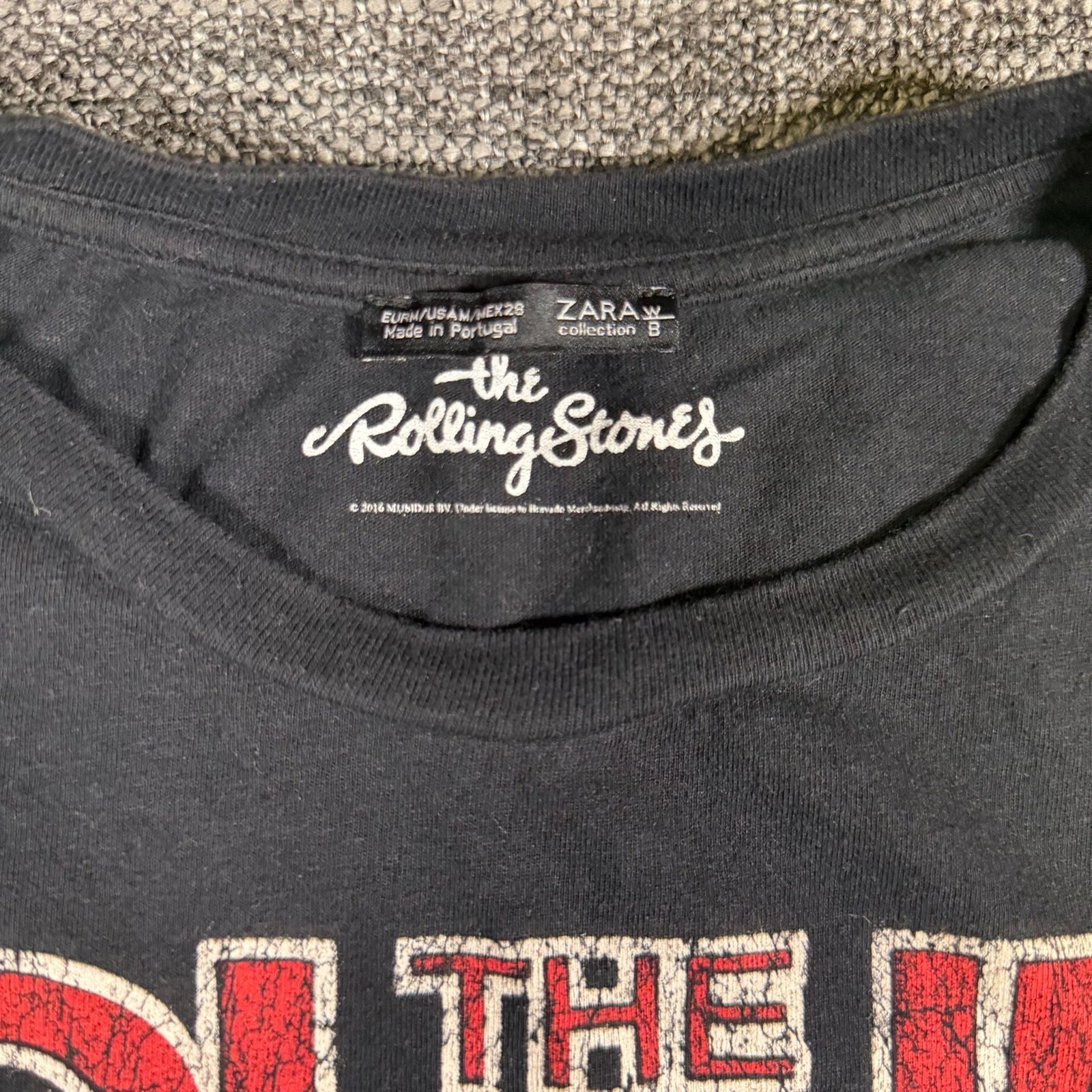 Zara The Rolling Stones 78 U.S. Tour Double Sided Graphic T-Shirt