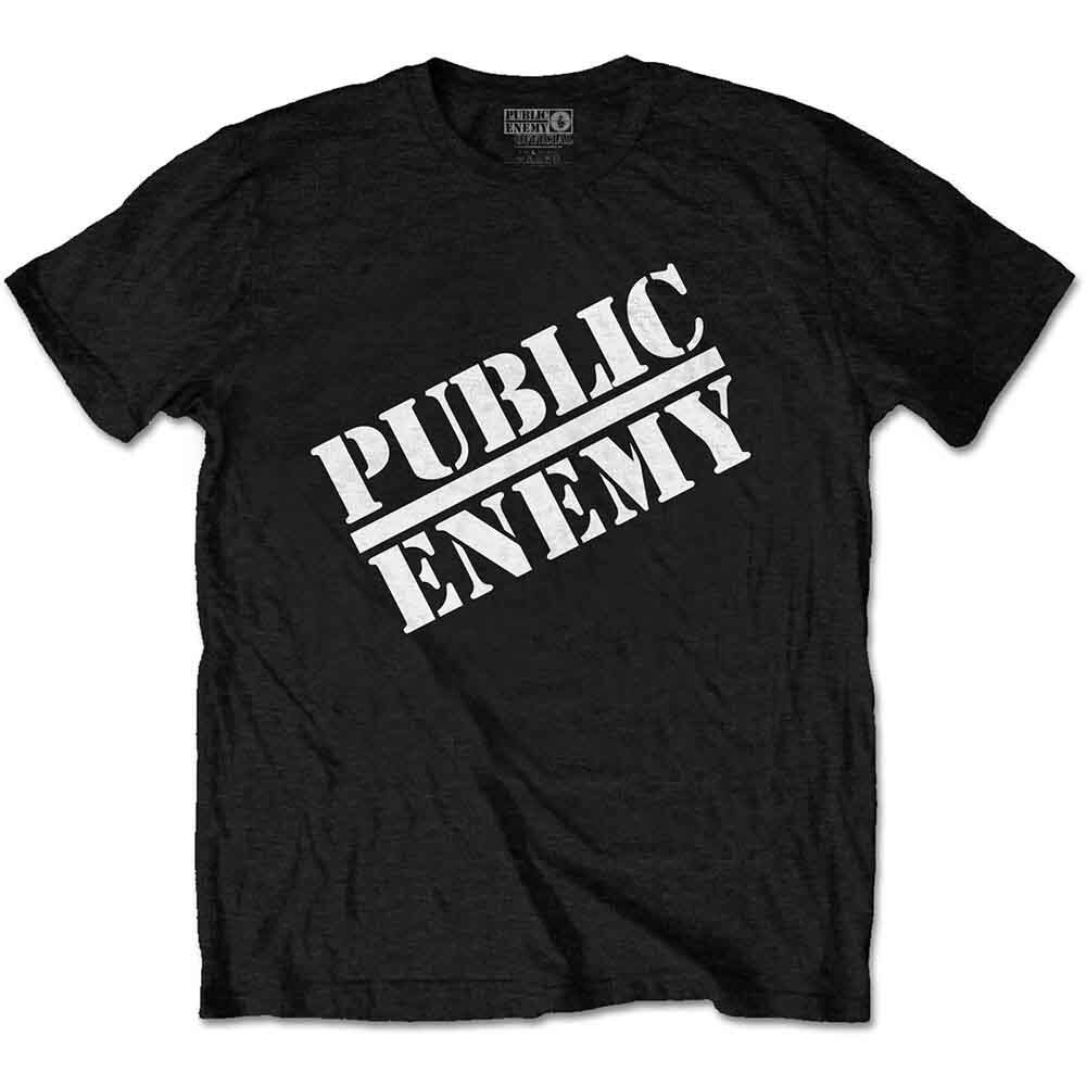 Public Enemy Logo T-Shirt Black New