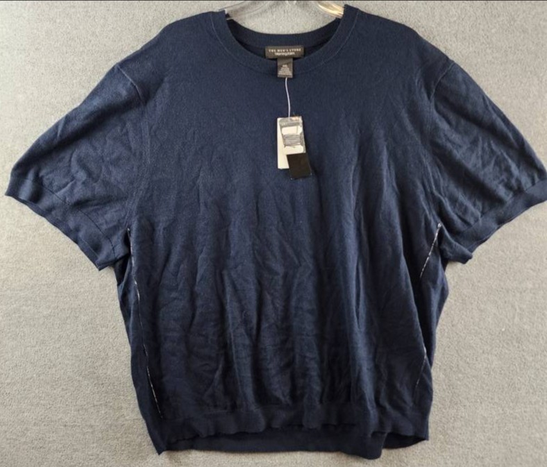 The Men’s Store at Bloomingdale’s Cashmere Blend Sweater Tee XXL True Navy S/S