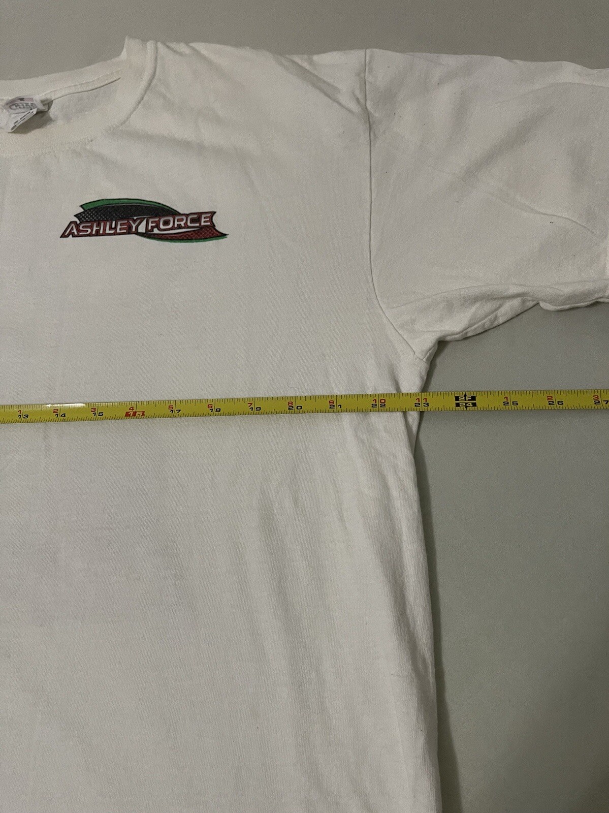 Vtg John Ashley Force Father Like Daughter Faded Racing Shirt XL Signed NASCAR