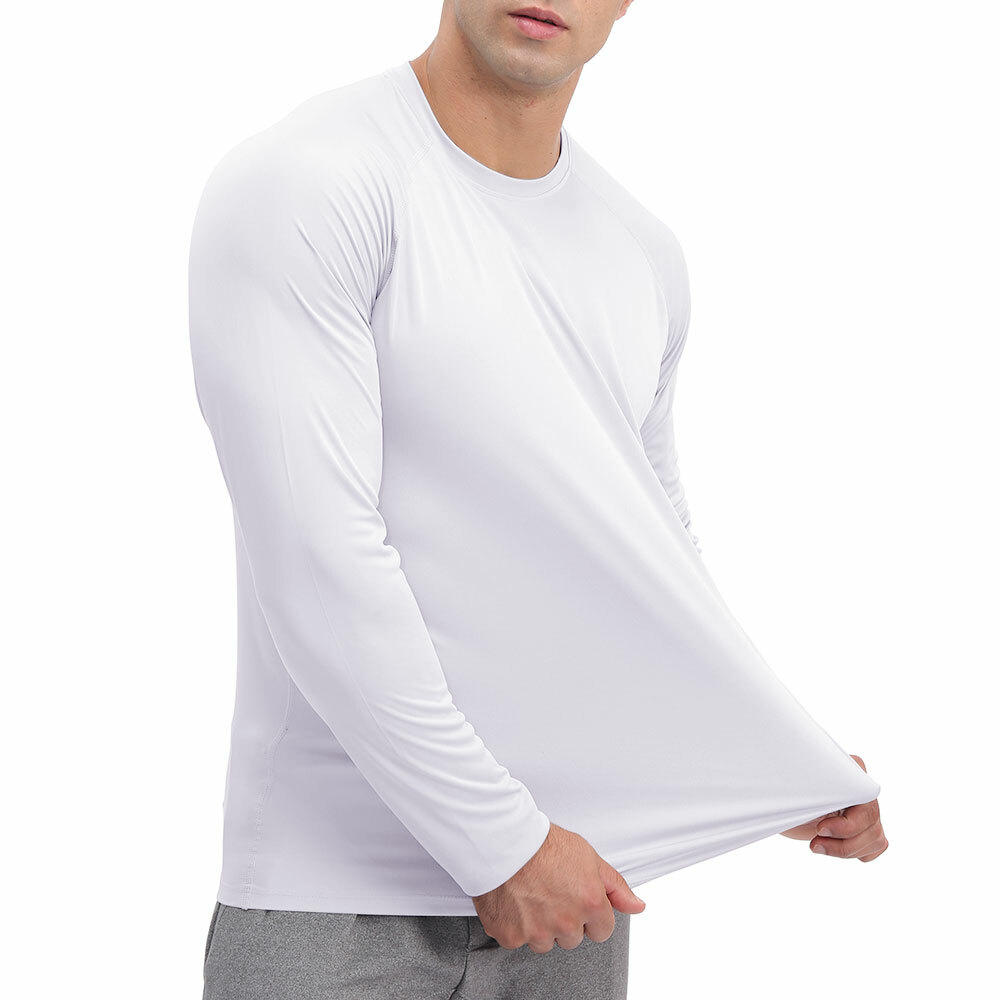 Mens Outdoor Sun Block T-Shirt UPF50+ Hiking Fishing Skin Protection UV Tee Tops