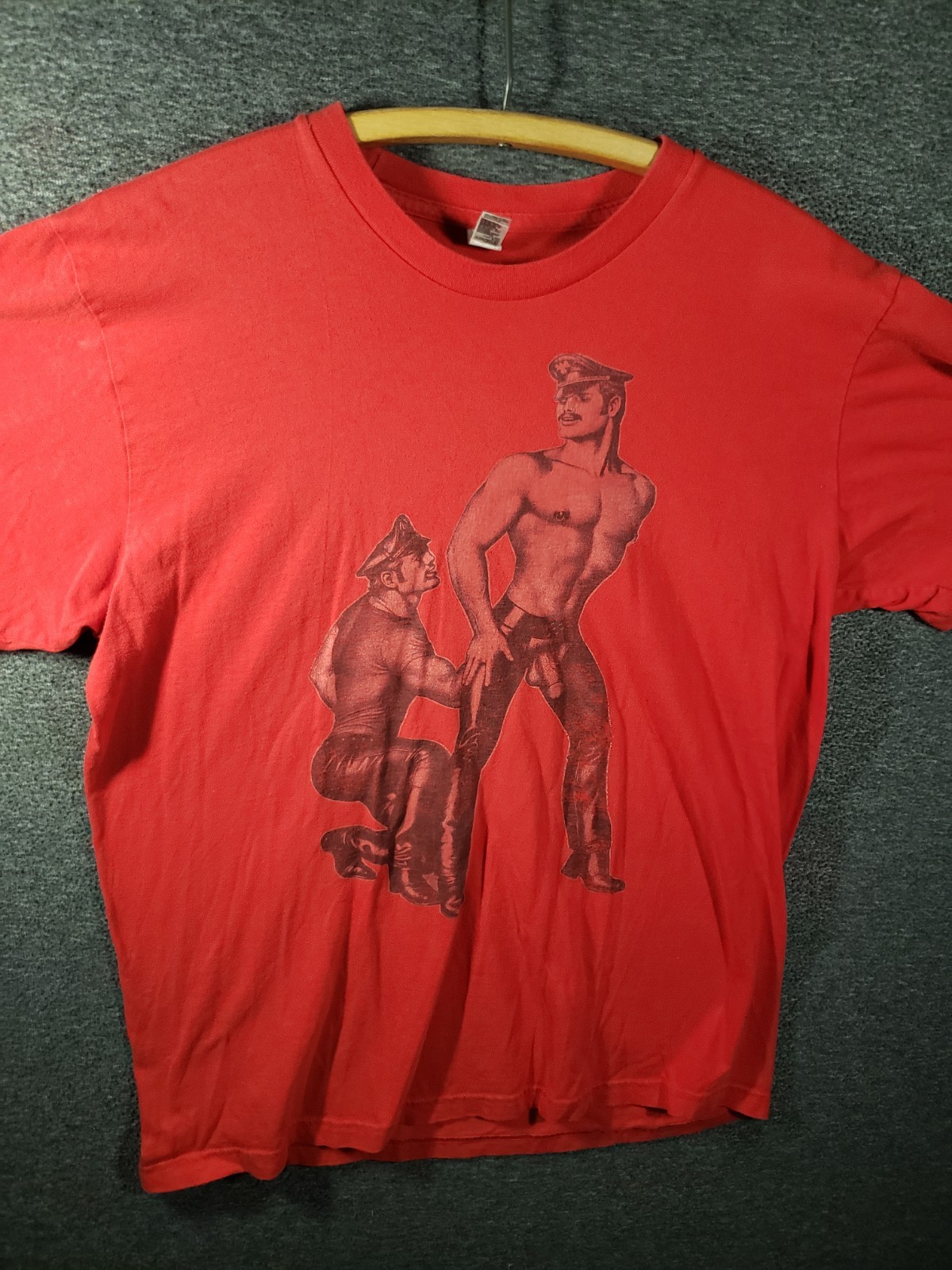 Tom of Finland Red Tshirt Gay Large