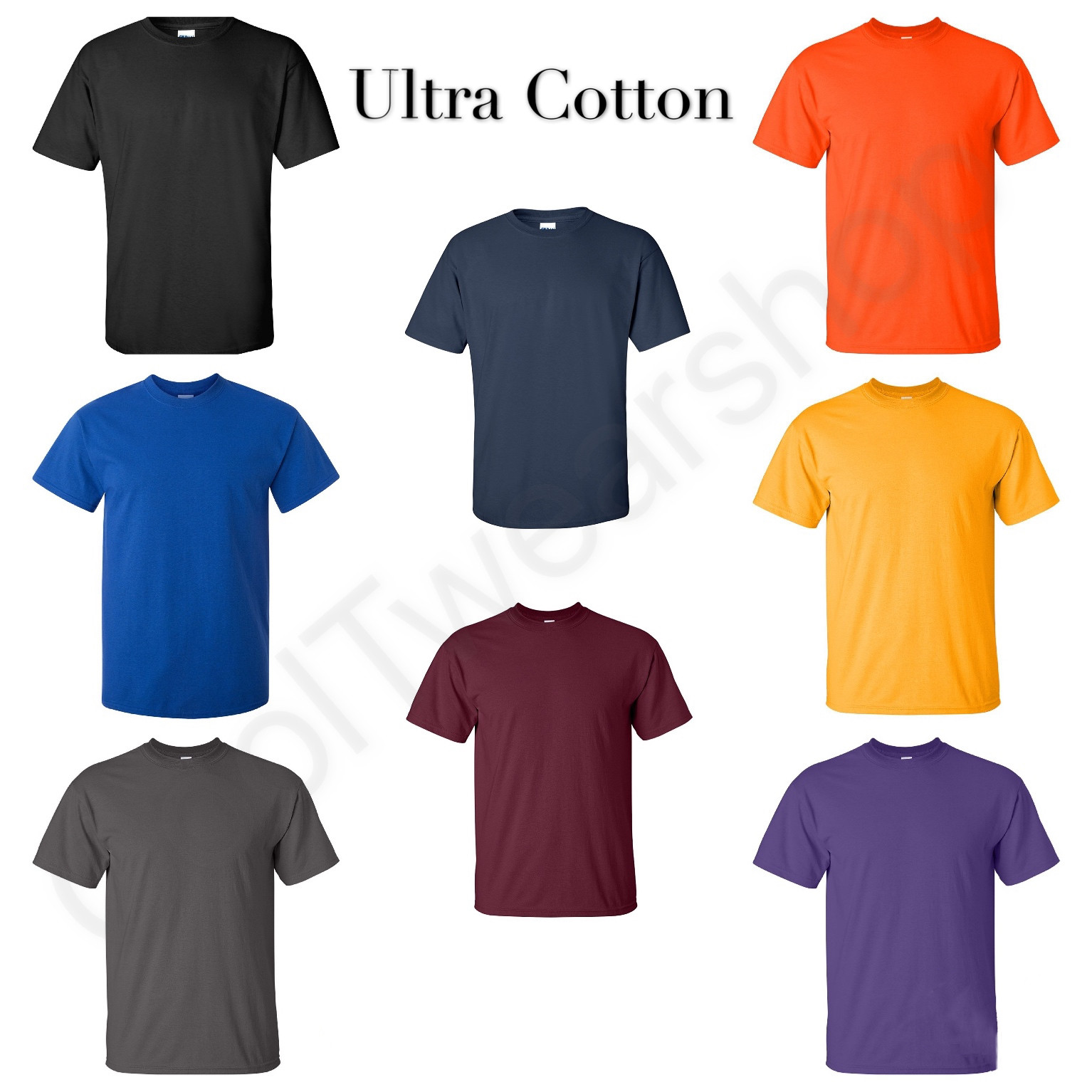 NEW Gildan Men’s Ultra Cotton Plain Crew Neck Short Sleeves T-Shirt 2000 (G200)