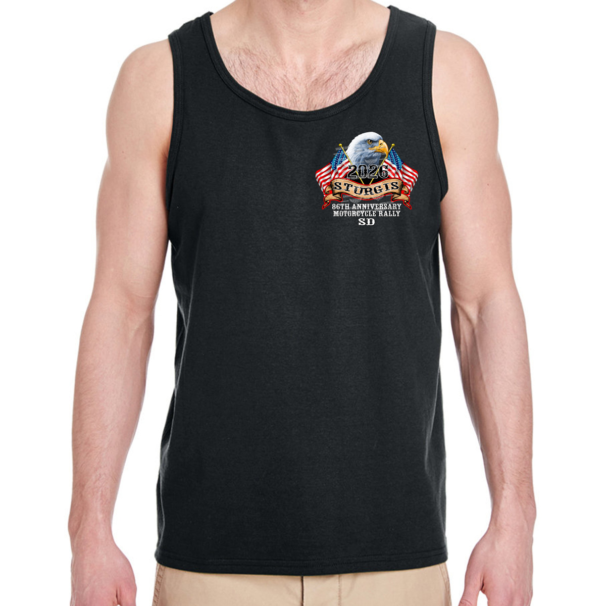 Tank Top 2026 Sturgis Motorcycle America Strong No Harley