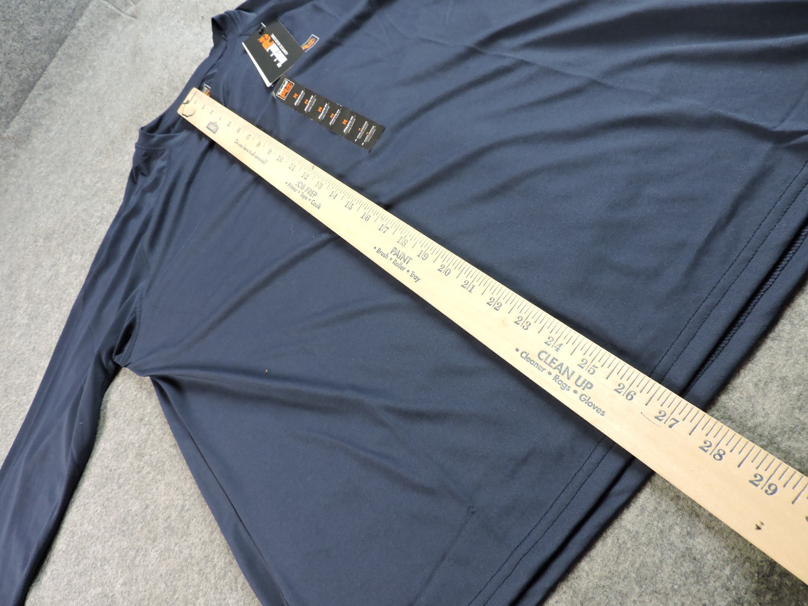 Timberland Pro Mens Medium Wicking Long Sleeve Athletic Fit Navy Blue T Shirt