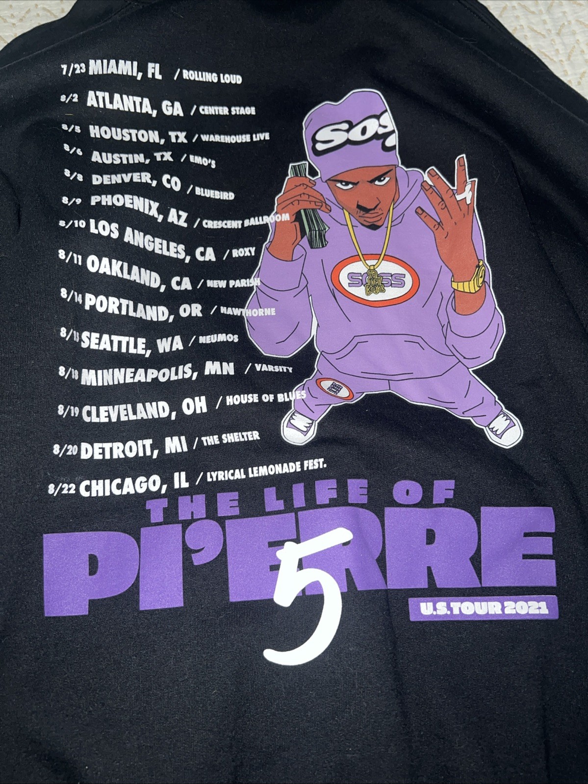 I Love Pb (Pierre Bourne Official Tour Hoodie, Limited And Rare, Mint Condition)