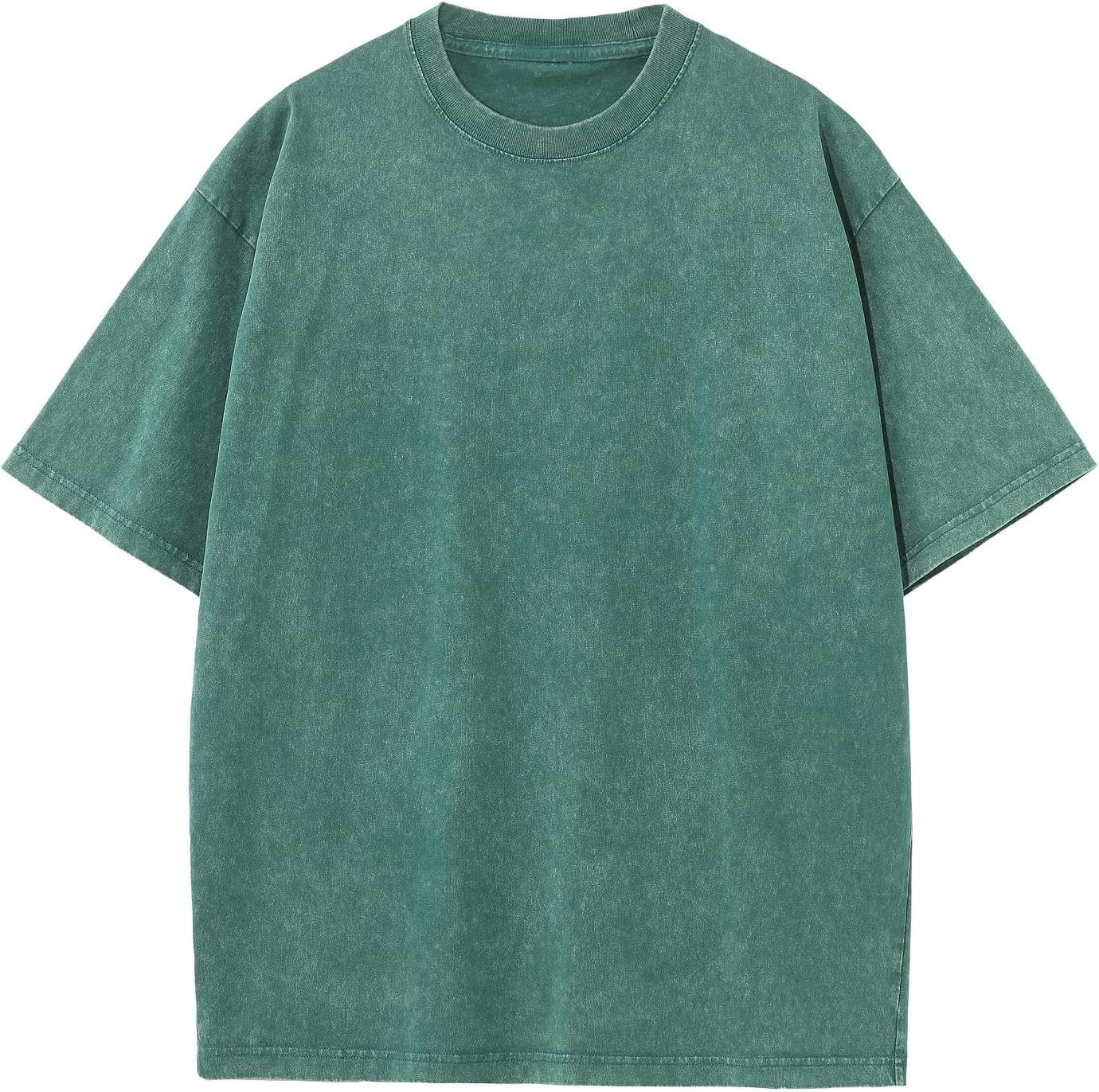 Men’s Oversized Vintage Acid Wash T-Shirt 100% Cotton Loose Fit Streetwear Tee