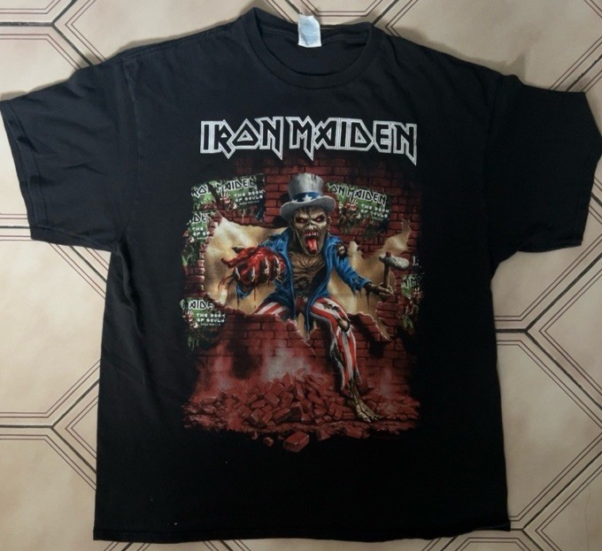 Iron Maiden Book of Souls US Tour 2017 T Shirt XL Delta Pro Weight Official Tee