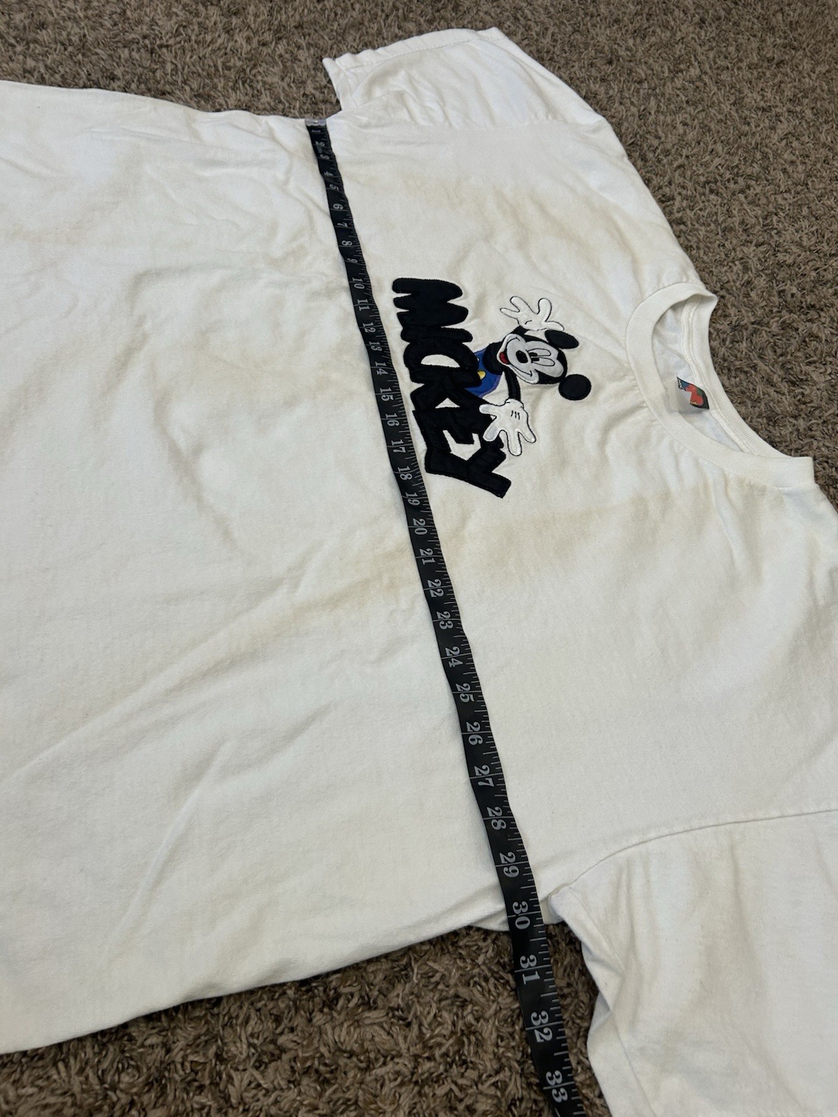 Vintage Mickey Mouse Embroidered Disney Unlimited T-shirt 4XL Boxy