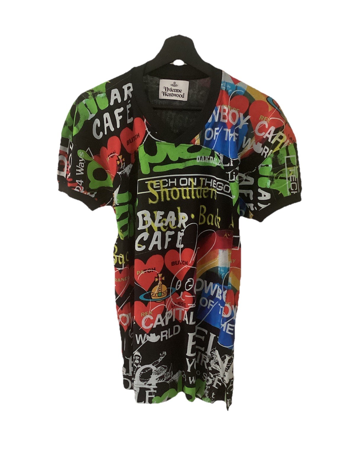 Vivienne Westwood T-Shirt, UK M, Black Football T-Shirt, UK Size M, BNWT