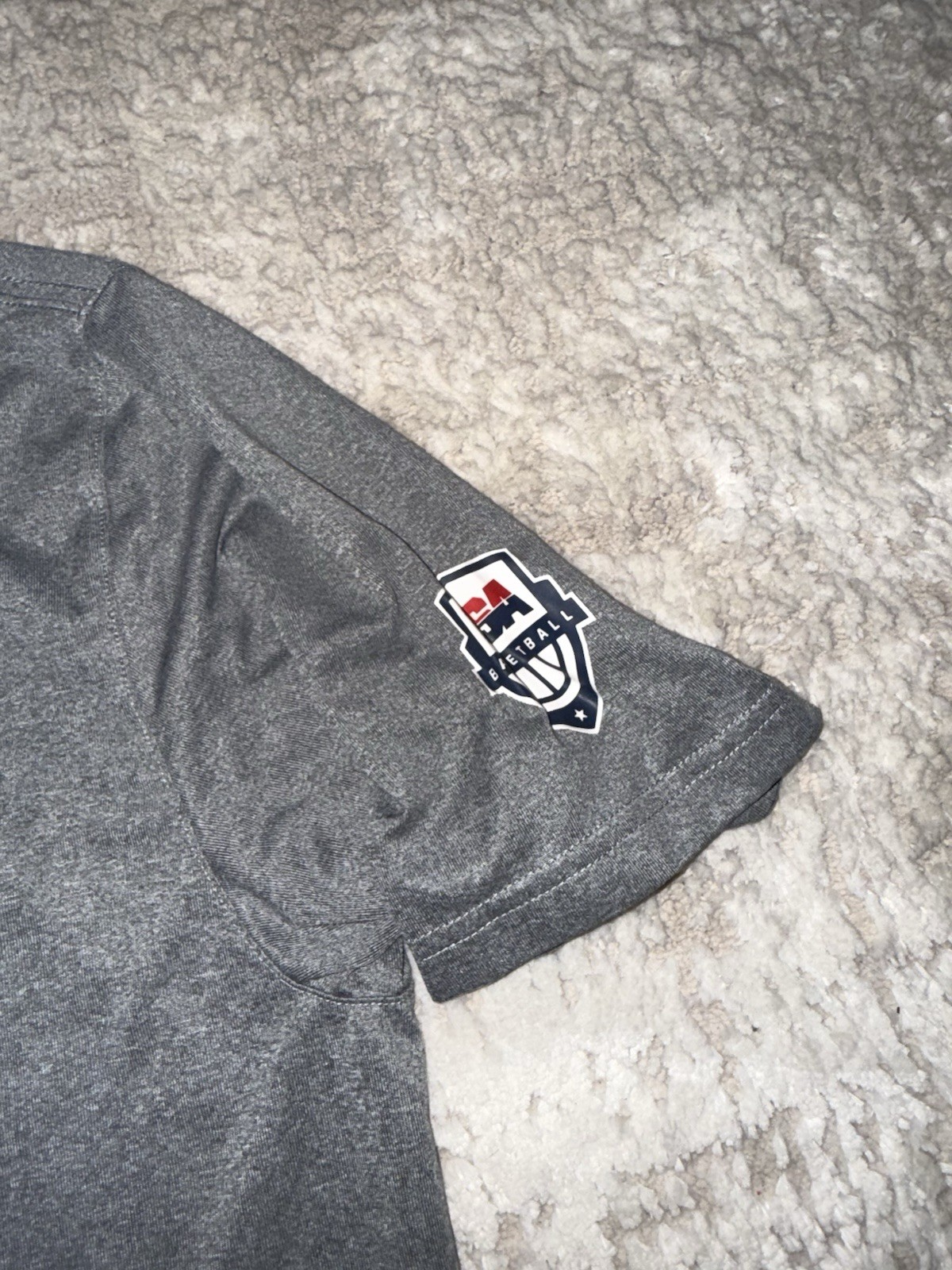 Nike Dri Fit USA Basketball Warm Up Team Issue Shirt Size Large Gray Grey