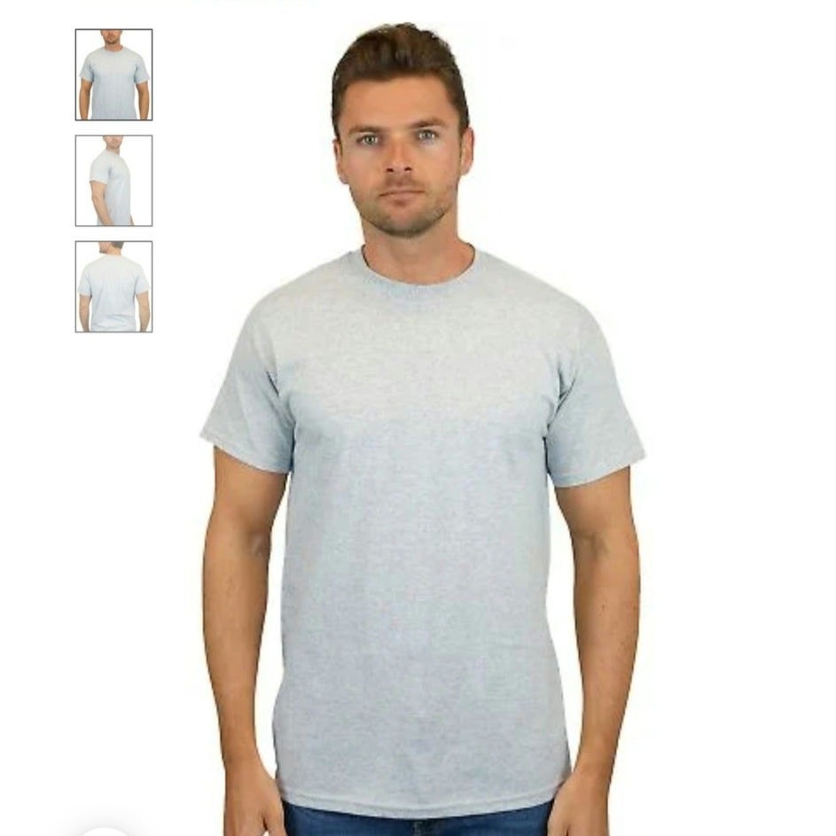 Gildan G500 Adult 5000 Heavy Cotton T-Shirt Unisex Sz M Sport Grey (3 PK) New
