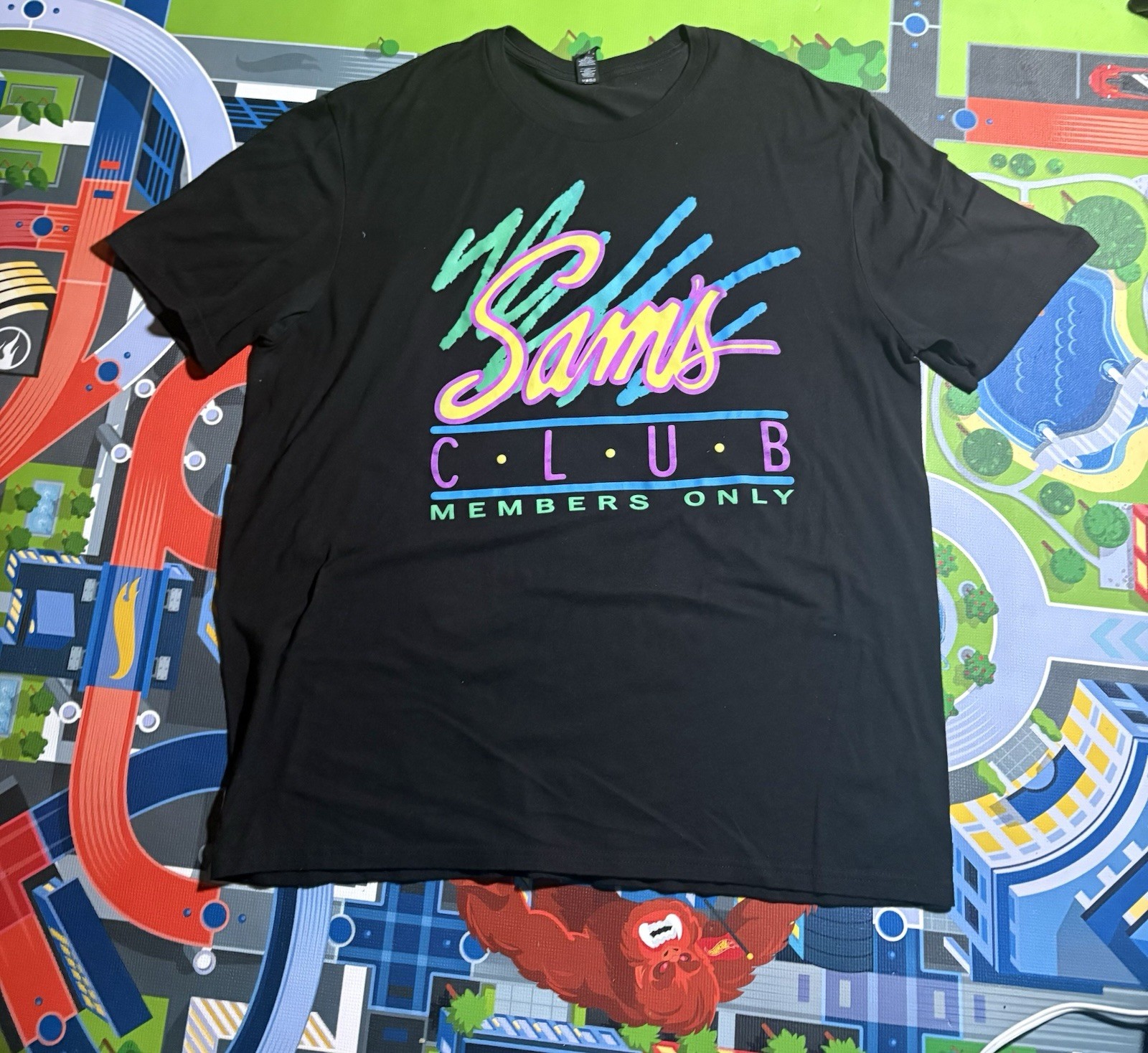 District Perfect Blend Sam’s Club Graphic T-Shirt Men’s 2XL Black Crew Neck