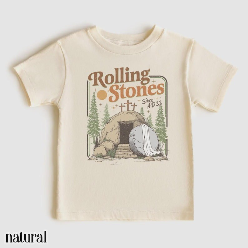 Rolling Christian T-Shirt Easter Clothing Jesus Christ Shirt