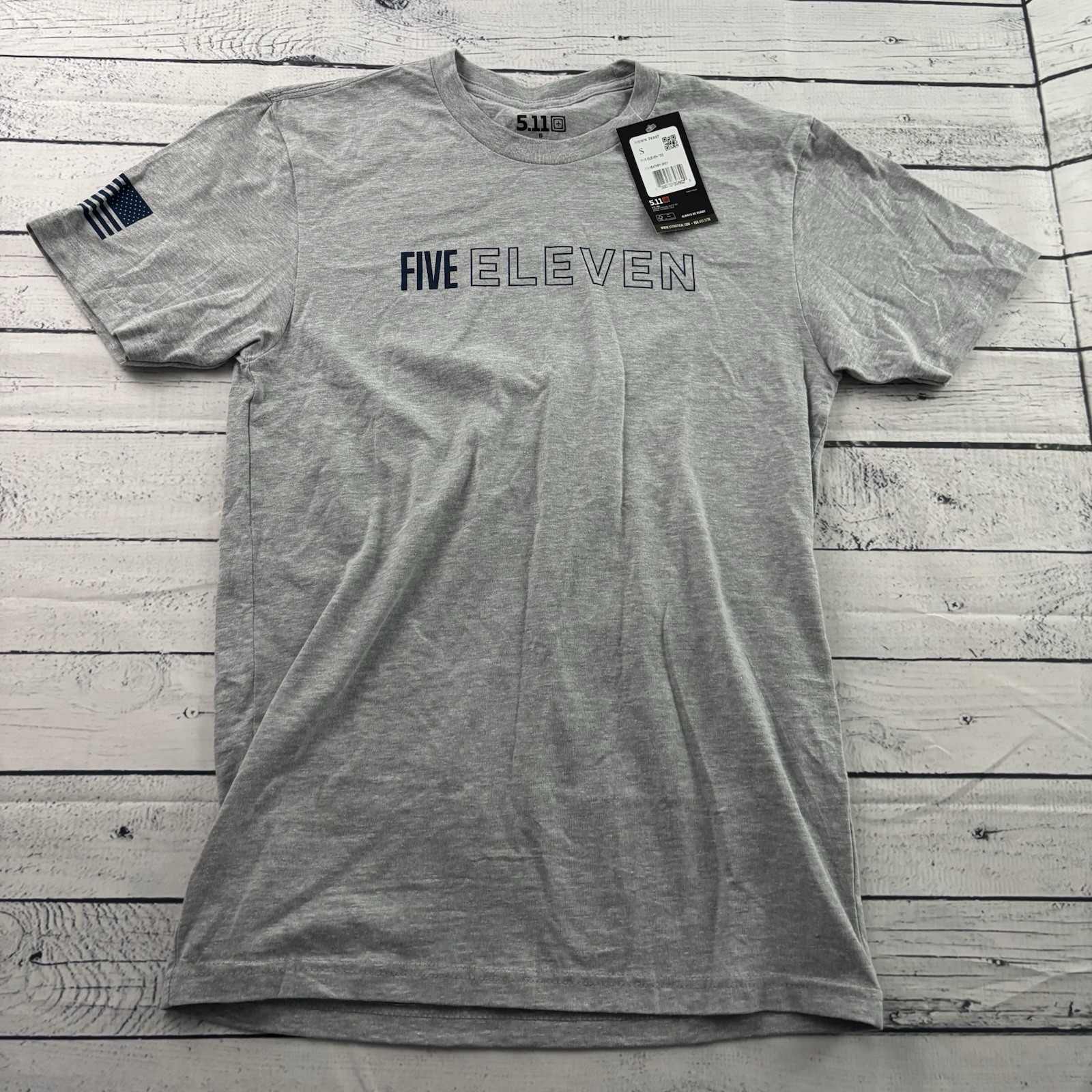 NEW 5.11 Tactical Logo Short Sleeve T Shirt Men’s Small Heather Grey