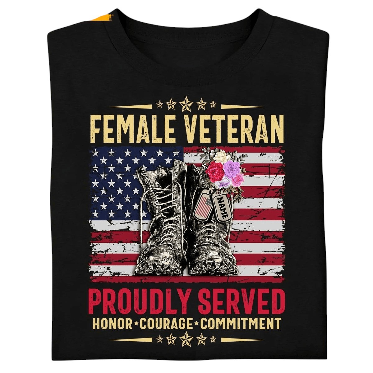 Veteran Day Custom Shirt Female Veteran Proudly Served Personalized Gift_lmg_88