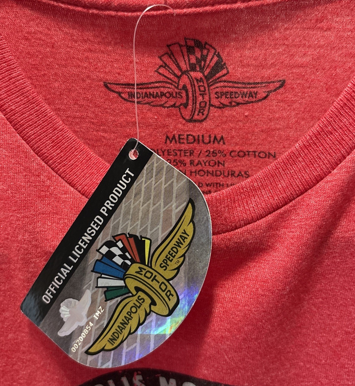 Indianapolis Motor Speedway Racing Capital Of The World Red Medium T-Shirt *NEW