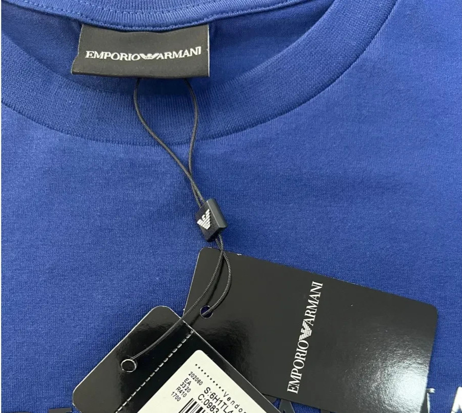 Emporio Armani Blue Men’s Cotton T-Shirt Size M*L*XL*XXL,3XL
