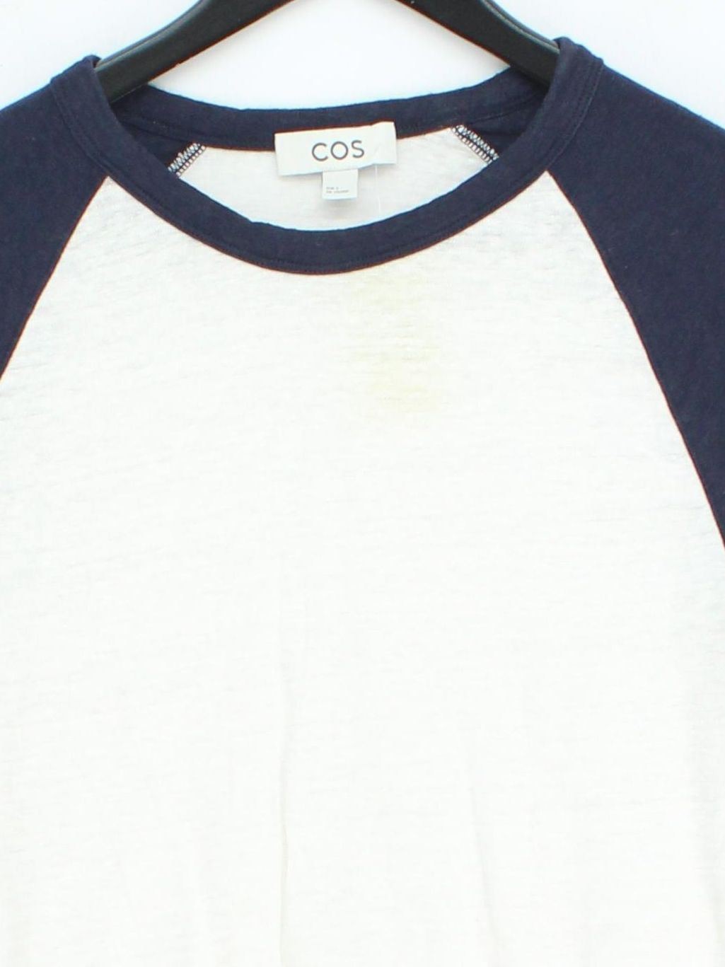 COS Men’s T-Shirt S White 100% Linen Basic