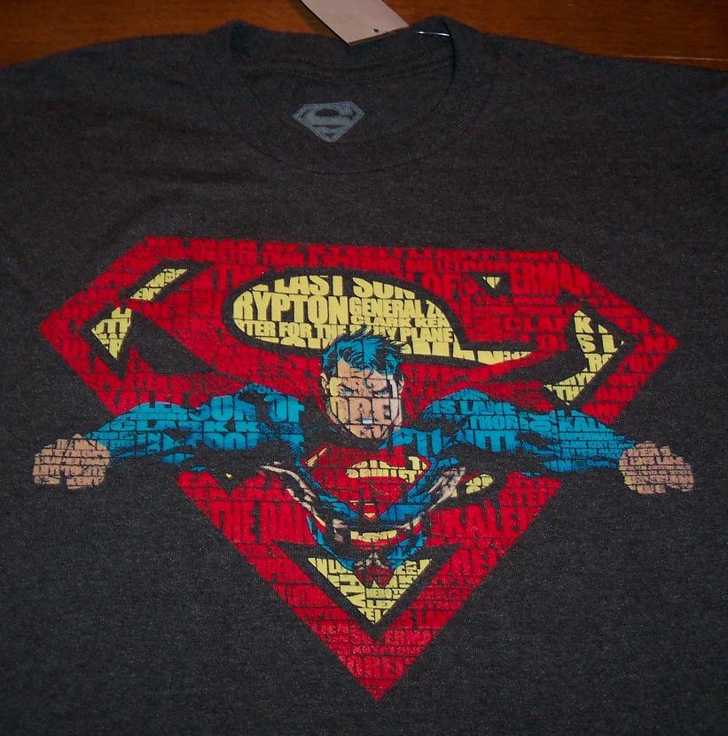 AWESOME SUPERMAN Dc Comics T-Shirt MENS LARGE NEW w/ tag