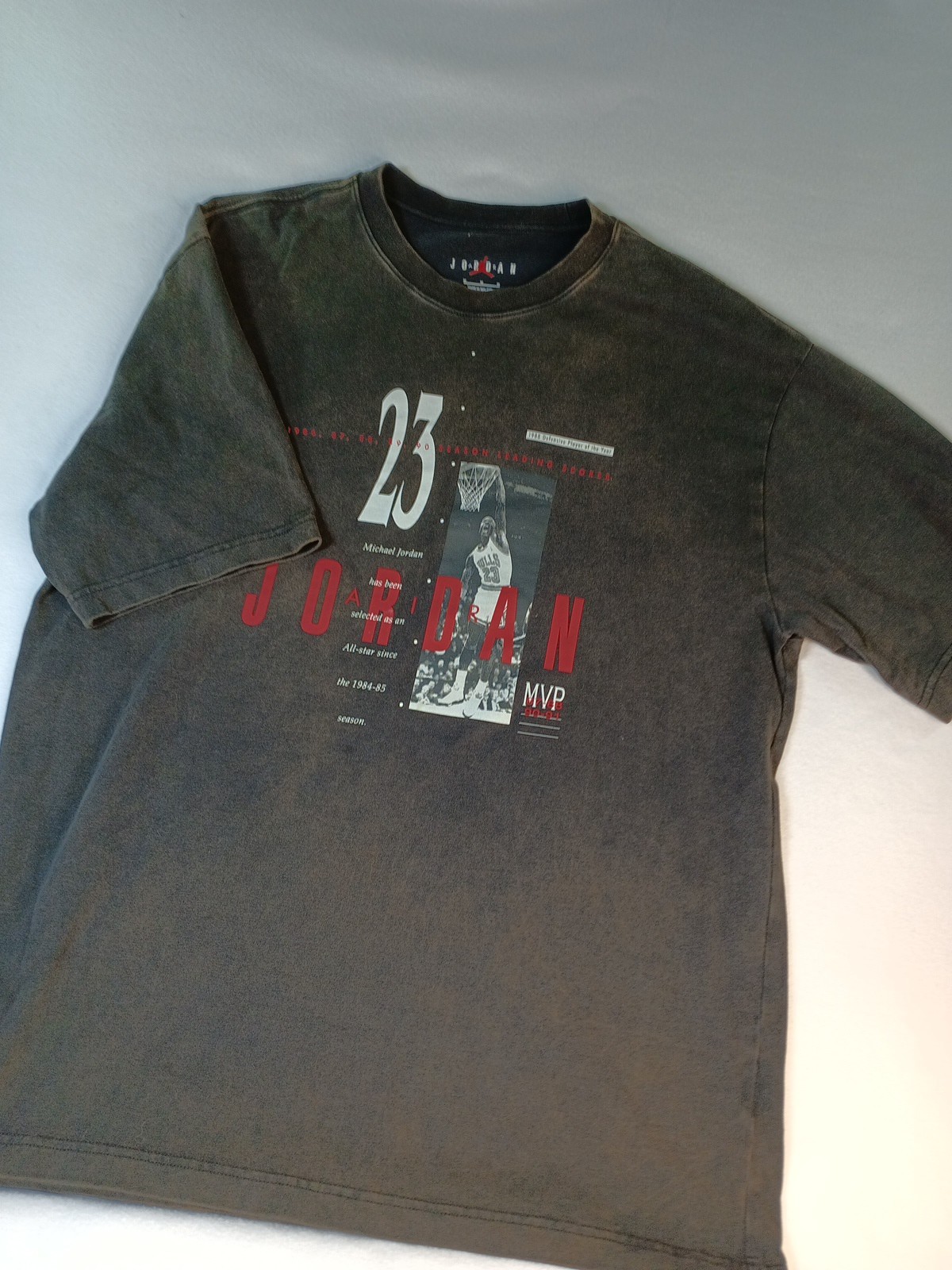 Nike Air Jordan Reissue Graphic T-Shirt Black Red & White Men’s Sz M