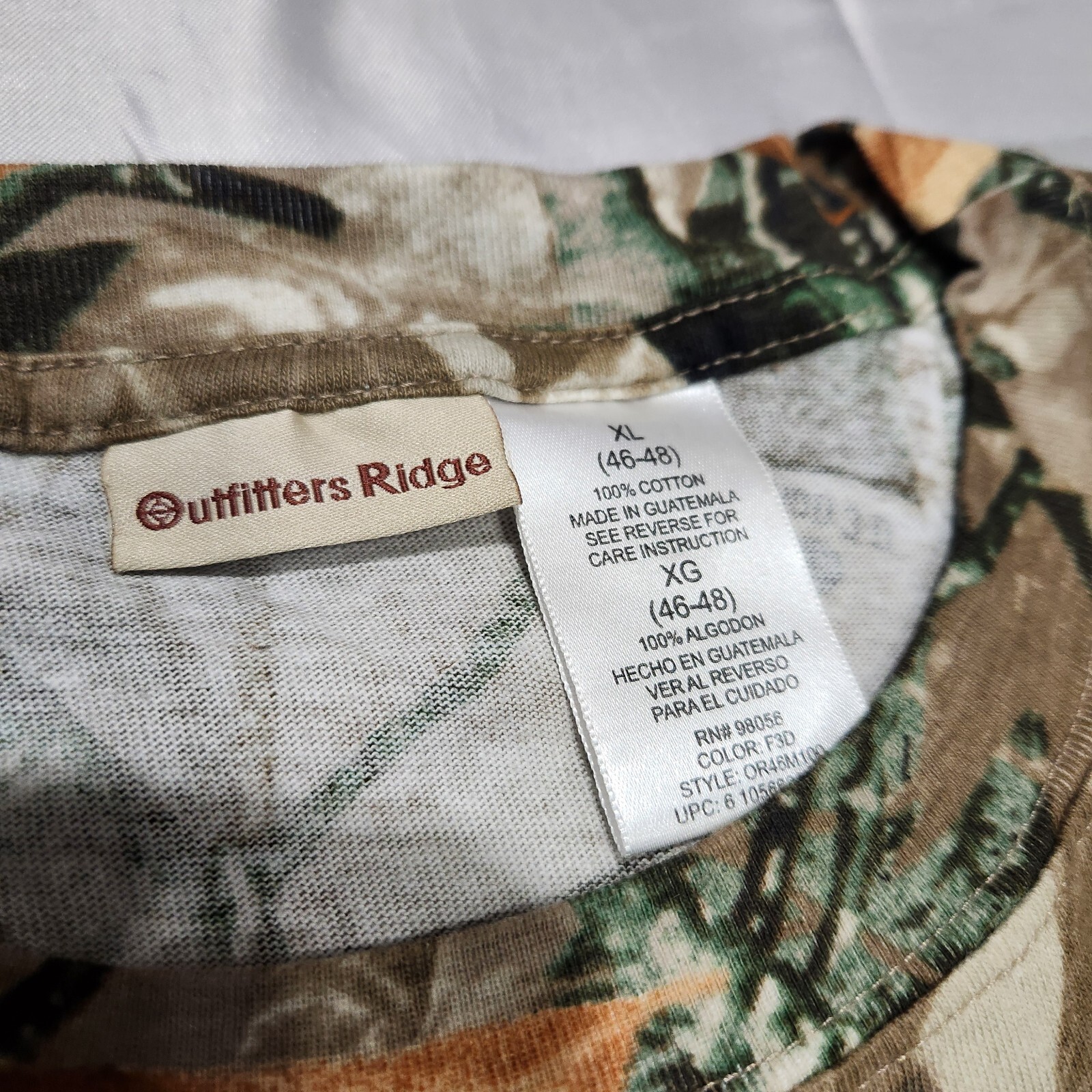 Y2K Camo Shirt Men XL Fusion 3D Camouflage Outfitters Ridge Deere Hunting Gorp