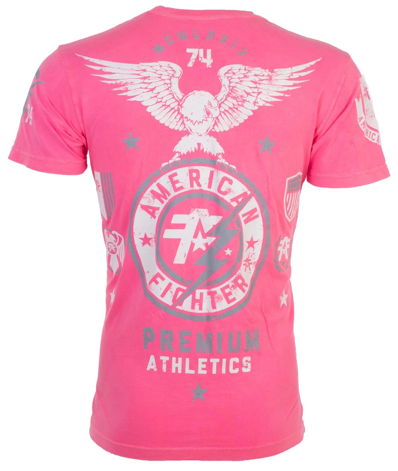 AMERICAN FIGHTER Men’s T-Shirt MADISON Athletic Biker GYM Pink MMA