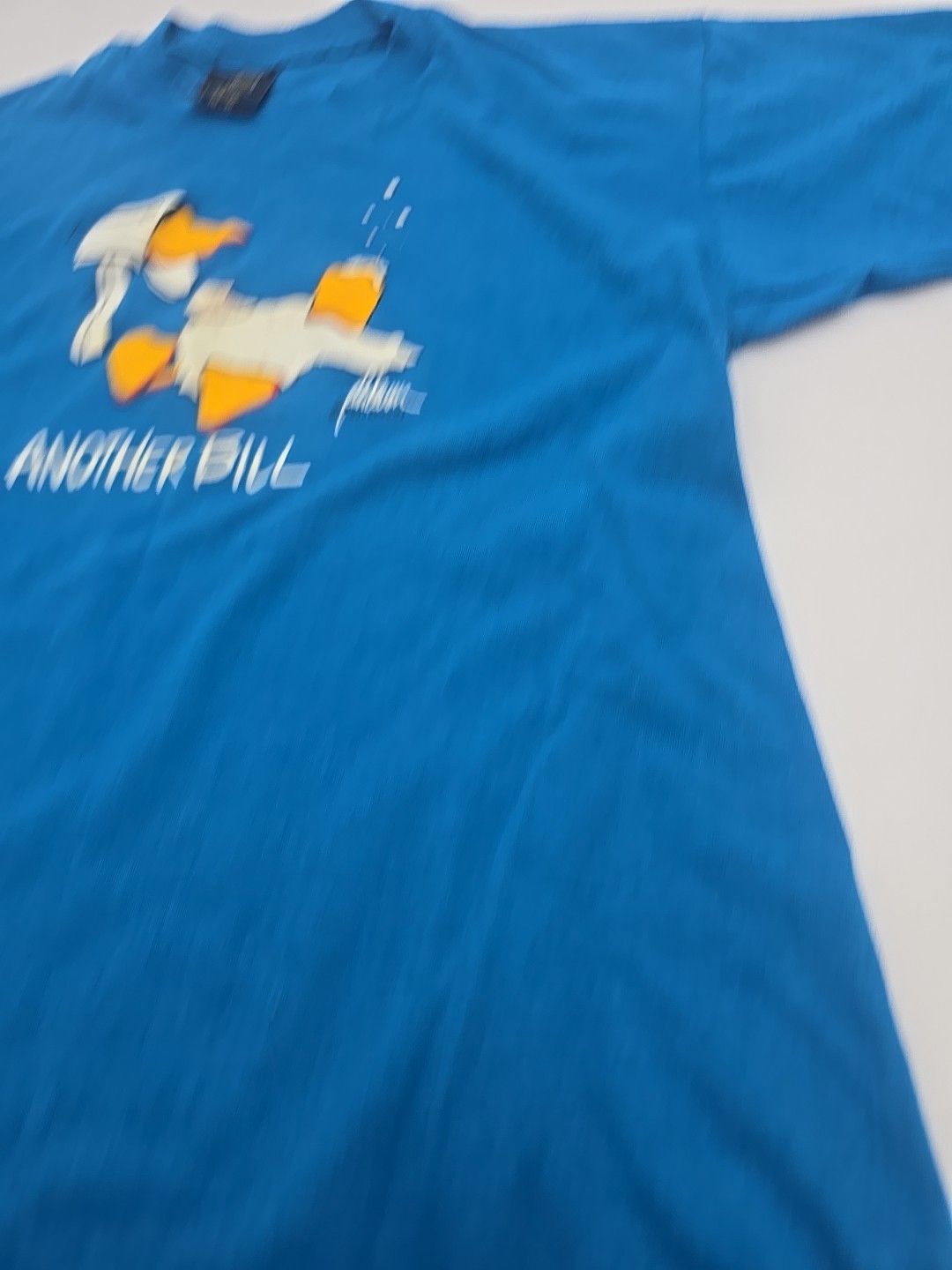 Vintage CMS Casuals Another Bill Duck T-Shirt Mens Large Teal Blue John Baron