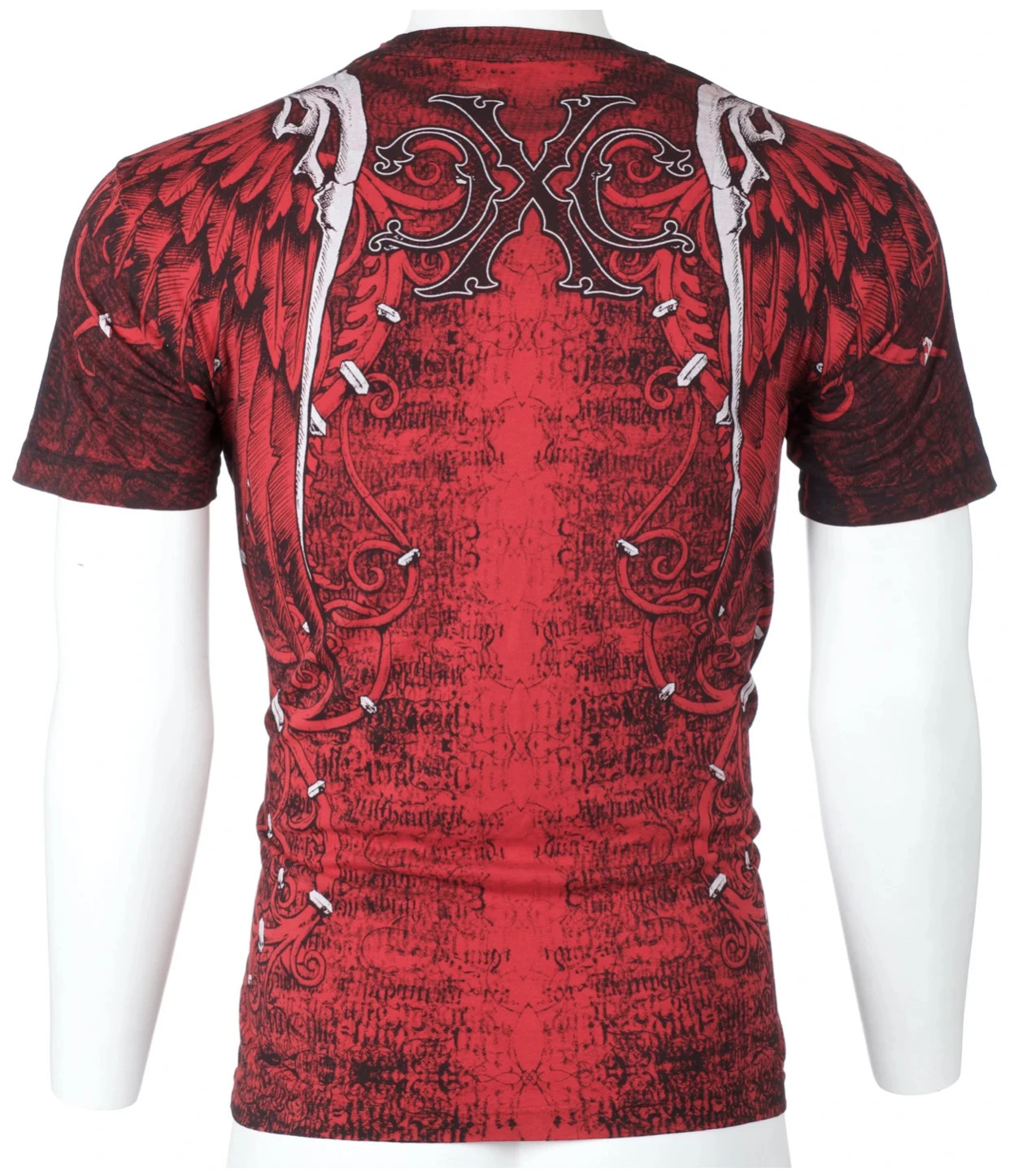Xtreme Couture Affliction Men’s T-Shirt AFTERSHOCK Skull Red Tattoo Biker M-3XL