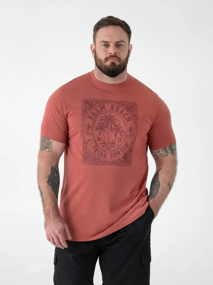 D555 Duke Big Mens Printed T-Shirt Florida Print 2XL 3XL 4XL 5XL 6XL-8XL 601903