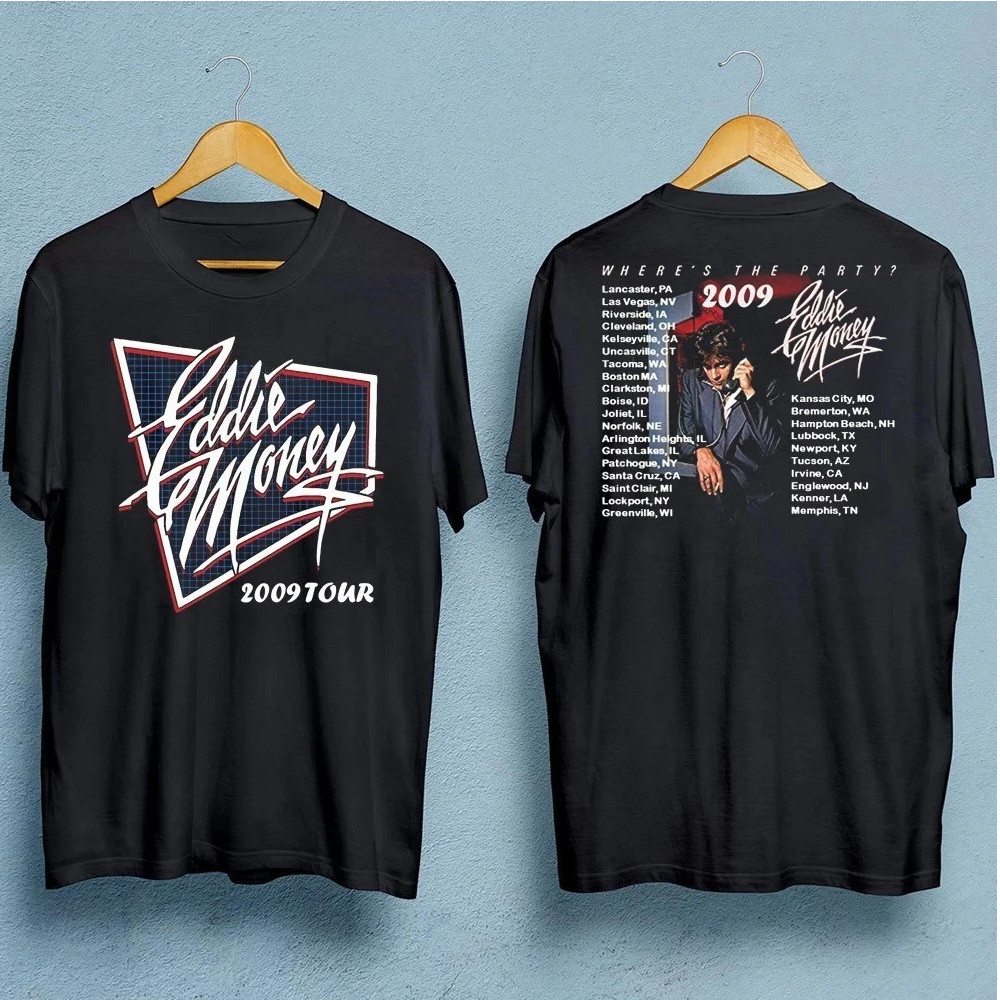 NEW Eddie Money double-sided T-shirt Black unisex All Sizes